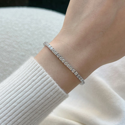 [AURORA]Dainty Charming Round Cut Tennis Bracelet