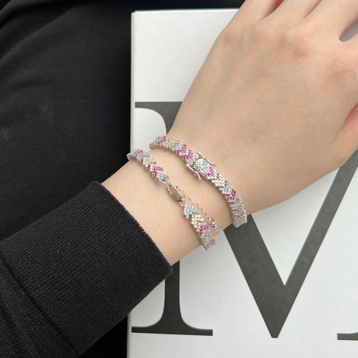 [Aurora]Ornate Sparkling Round Cut Party Bracelet