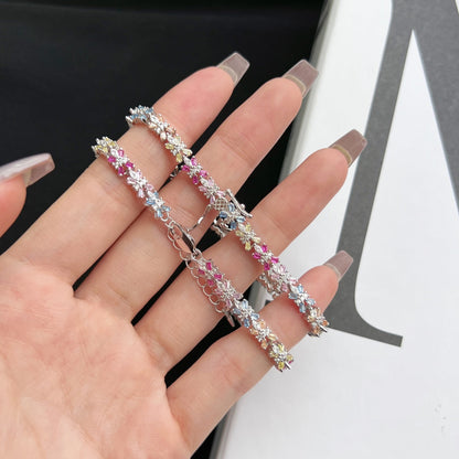 [AURORA] Strahlend buntes Party-Armband im Smaragdschliff