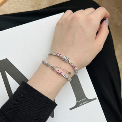 [AURORA] Strahlend buntes Party-Armband im Smaragdschliff