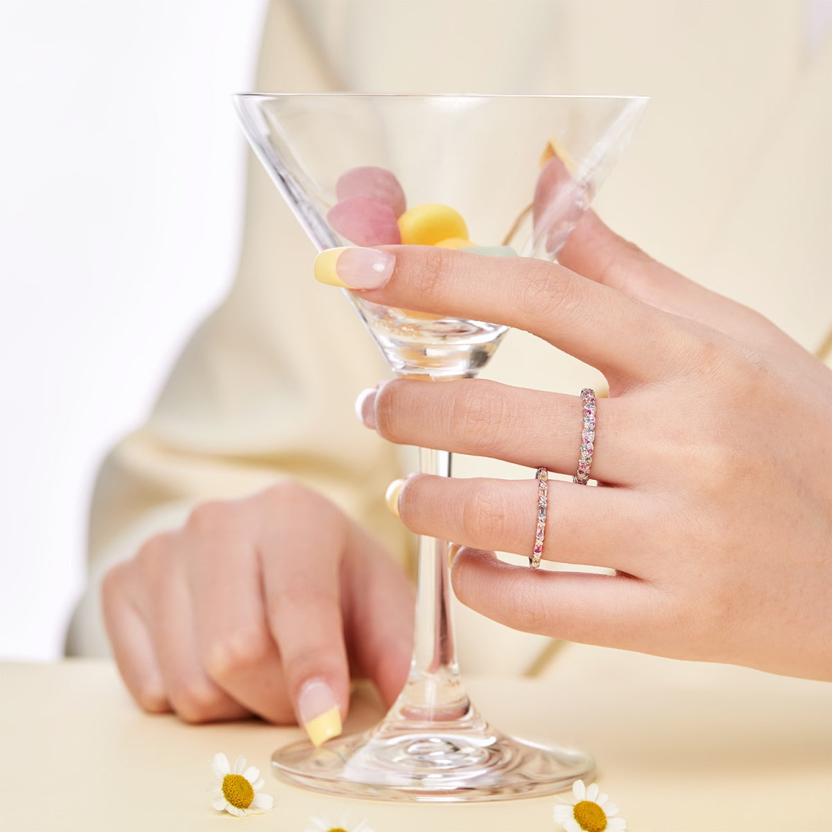 [Aurora]Dainty Ebullient Round Cut Daily Ring