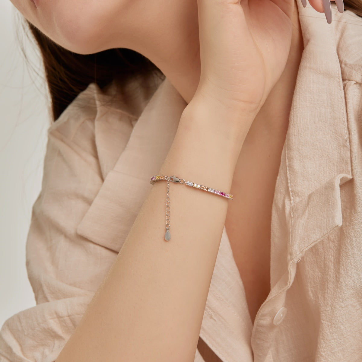[Aurora]Delicate Romantic Heart Shape Lover Bracelet