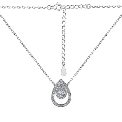 [Aurora]Sparkling Pear Cut Necklace