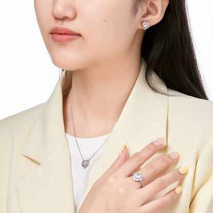 [AURORA]繊細で輝くハートシェイプの結婚指輪