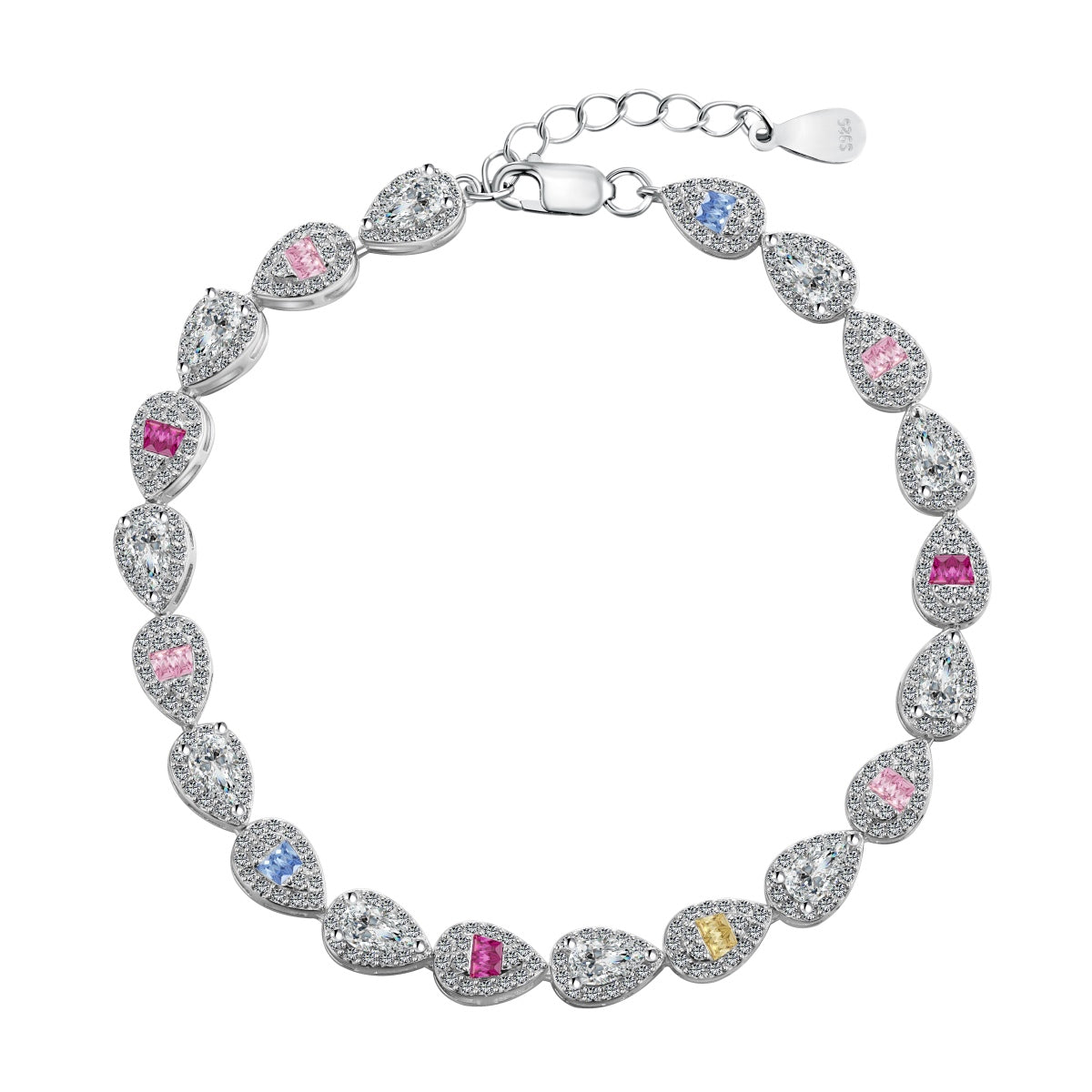 [AURORA]0,25 Karat strahlendes Wassertropfen-Armband für den Alltag