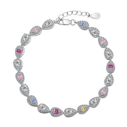 [Aurora]0.25 Carat Radiant Water Drop Shape Daily Bracelet