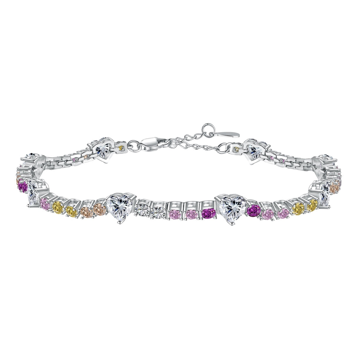 [AURORA] Romantisches Armband in Herzform mit rundem Schliff