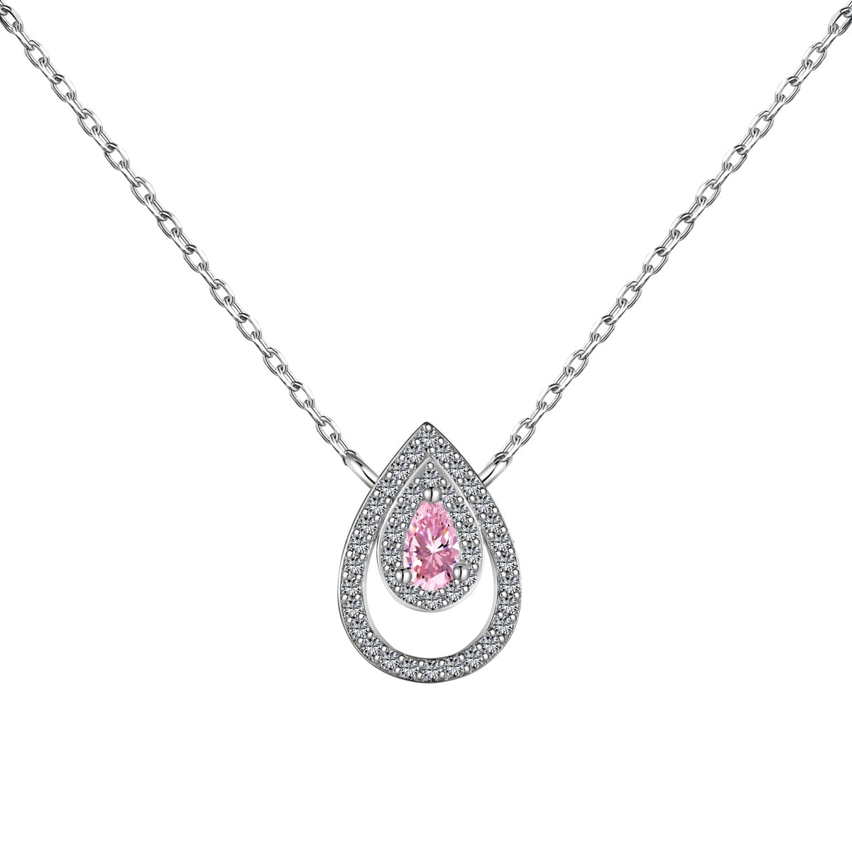 [Aurora]Sparkling Pear Cut Necklace