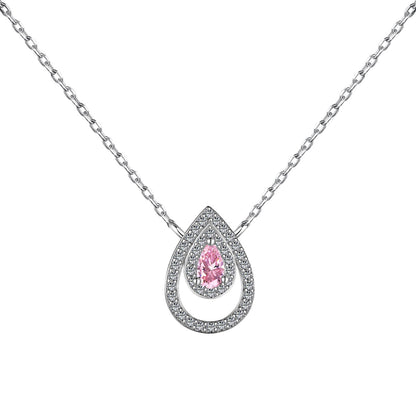 [Aurora]Sparkling Pear Cut Necklace