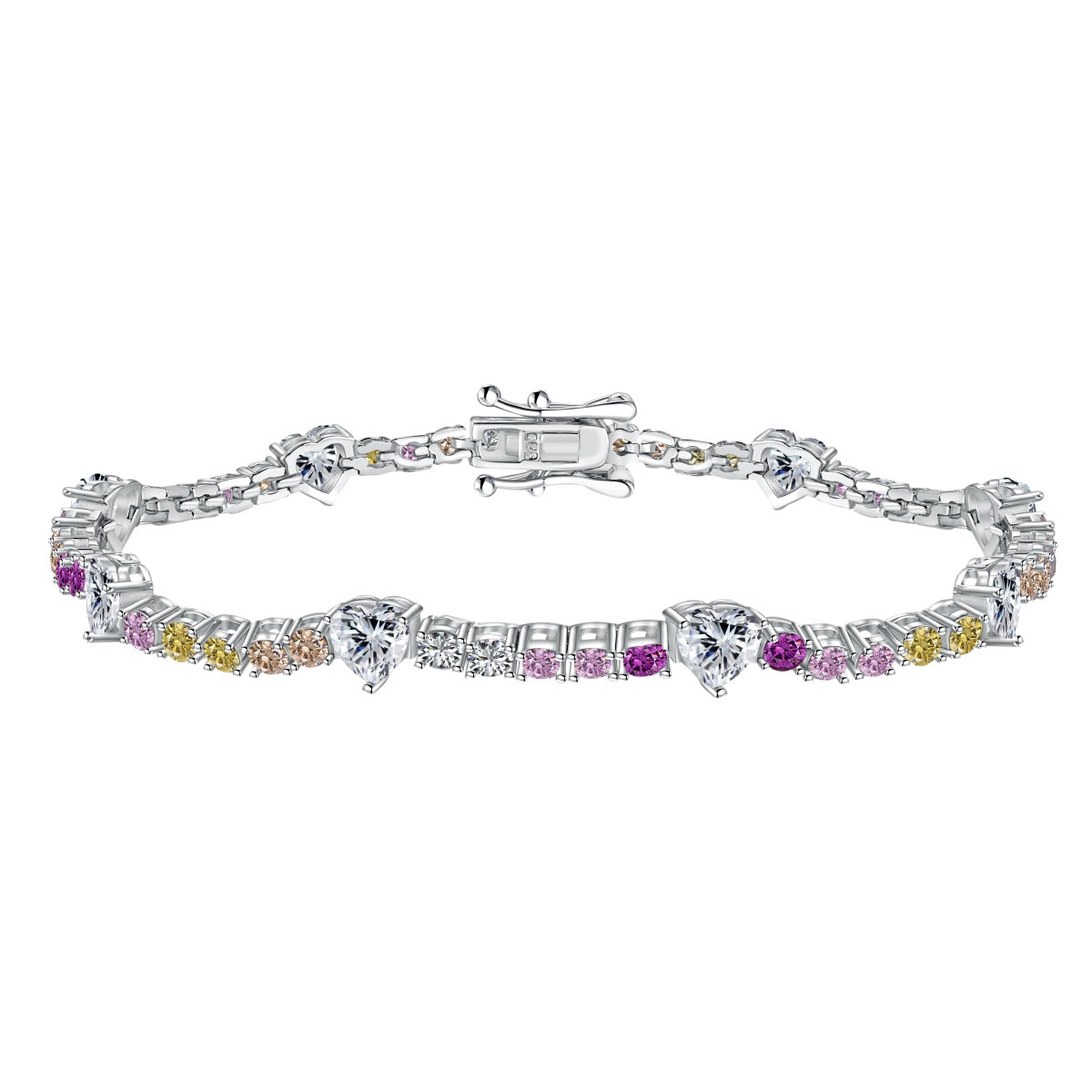 [AURORA] Romantisches Armband in Herzform mit rundem Schliff