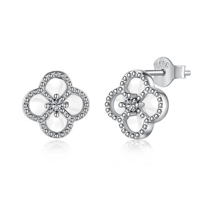 [Aurora]Four-Leaf Clover Flower Shape Exquisite Earrings