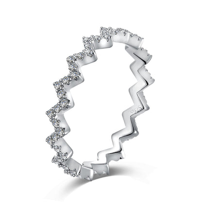 [Aurora]Delicate Enchanting Wave Shape Daily Ring