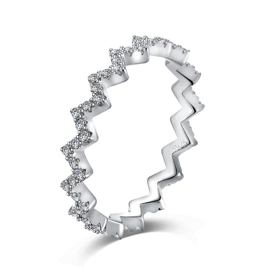 [Aurora]Delicate Enchanting Wave Shape Daily Ring