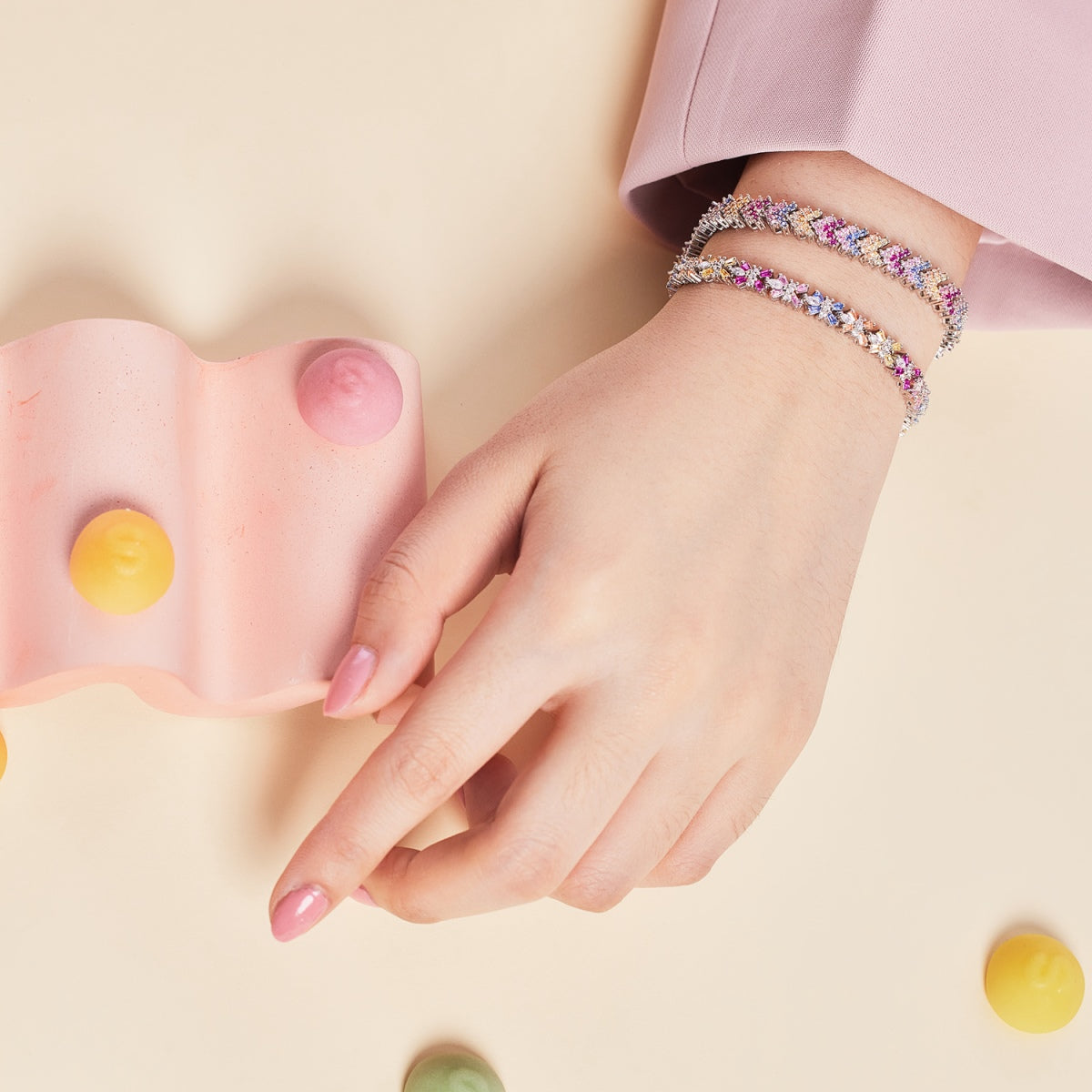 [AURORA]Ornate Sparkling Round Cut Party Bracelet