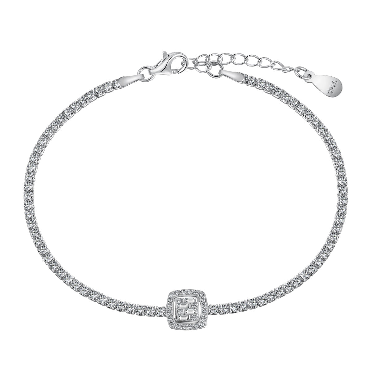[AURORA]Luxuriöses schillerndes Bankettarmband in quadratischer Form