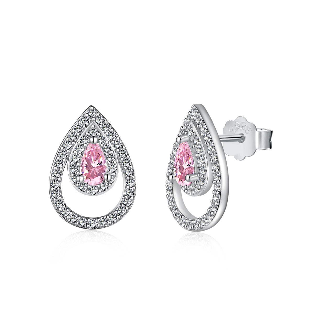 [AURORA]Sparkling Delicate Water Drop Shape Daily Earrings