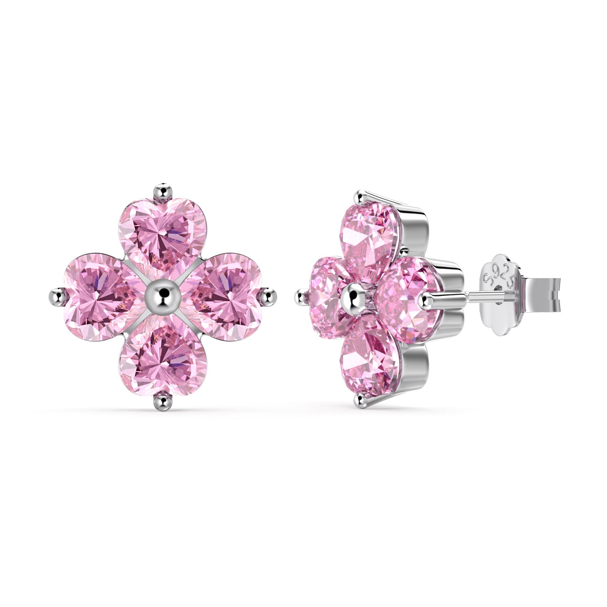[Aurora]Four-Leaf Clover Ball Earrings