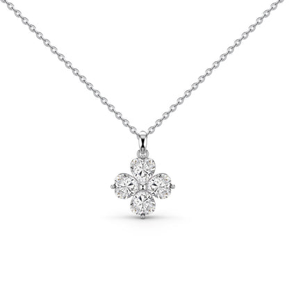 [Aurora]Heart-Shaped Four-Leaf Clover Bead Necklace