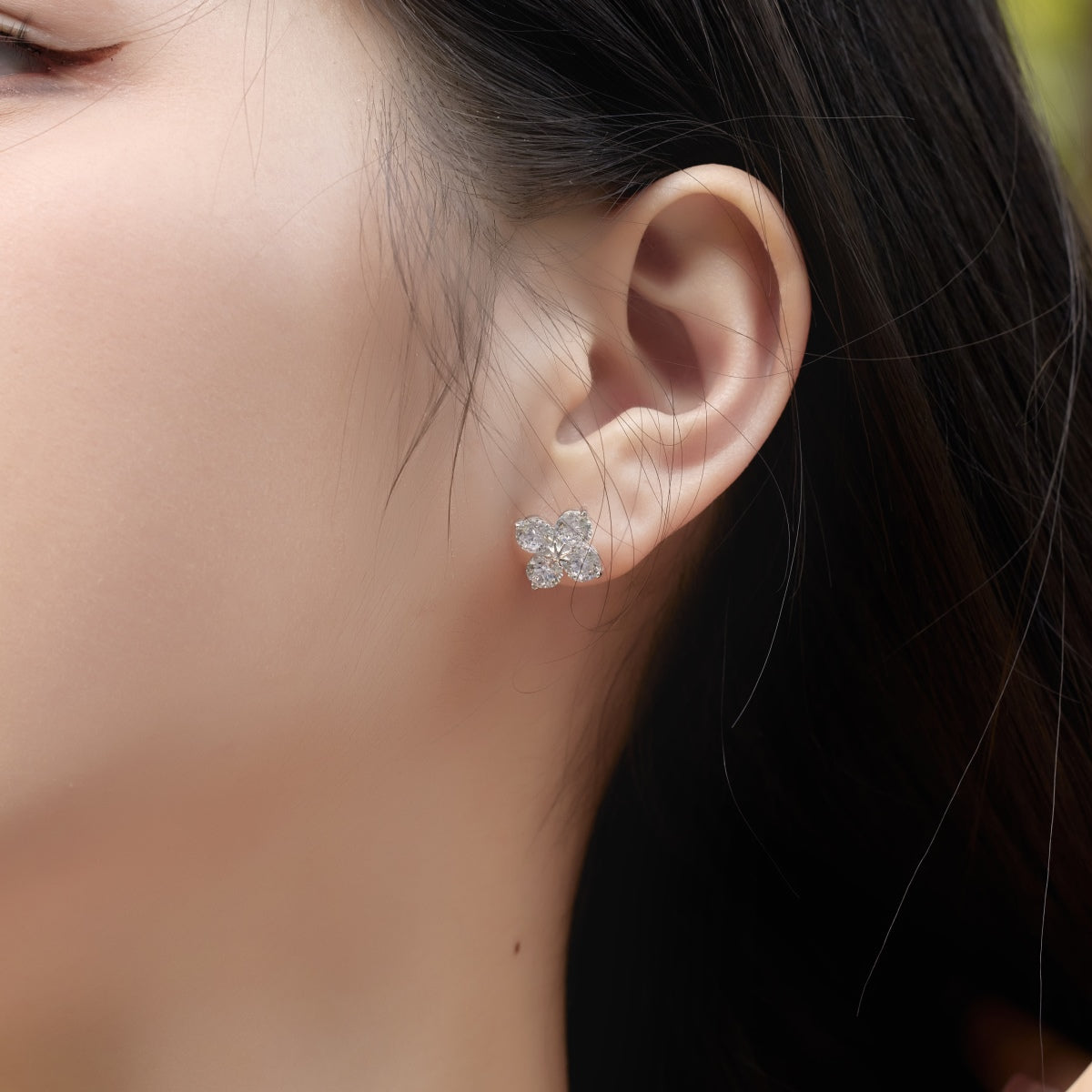 [Aurora]Four-Leaf Clover Eight-Pointed Star Earrings