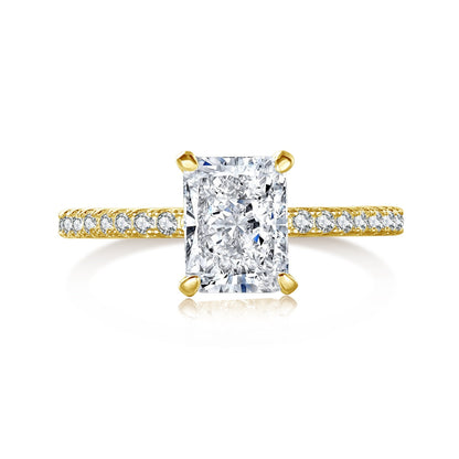 [Aurora]2.0 Carat Dazzling Sparkling Radiant Cut Party Ring