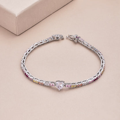 [Aurora]Delicate Romantic Heart Shape Lover Bracelet