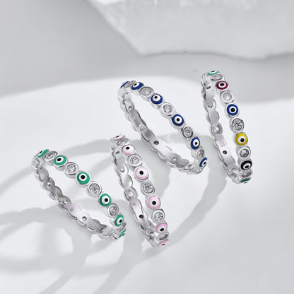 [Aurora]Sparkling Vibrant Round Shape Daily Ring
