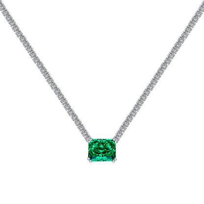 [AURORA]4.0 Carat Elegant Radiant Cut Necklace