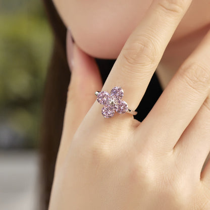 [Aurora]Four-Leaf Clover Eight-Pointed Star Ring