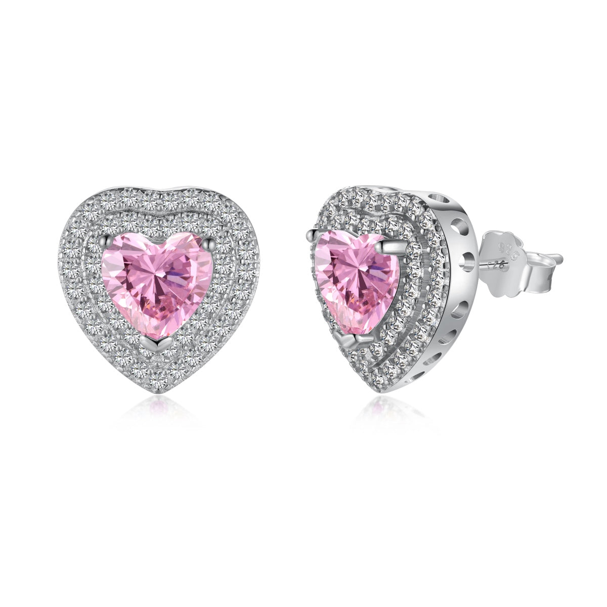 [Aurora]Dazzling Heart Shape Lover Earrings