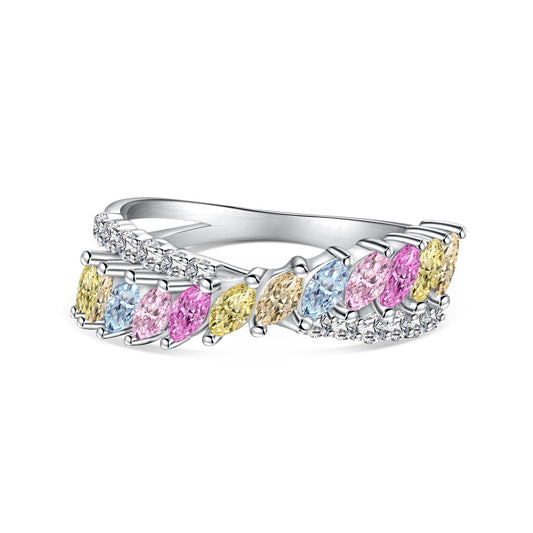 [AURORA]Unique Colorful Marquise Cut Daily Ring