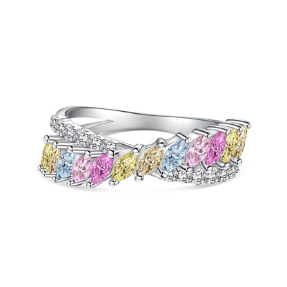 [Aurora]Unique Colorful Marquise Cut Daily Ring