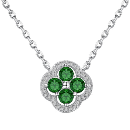 [AURORA]Exquisite Halskette mit vierblättrigem Kleeblatt-Blumendesign
