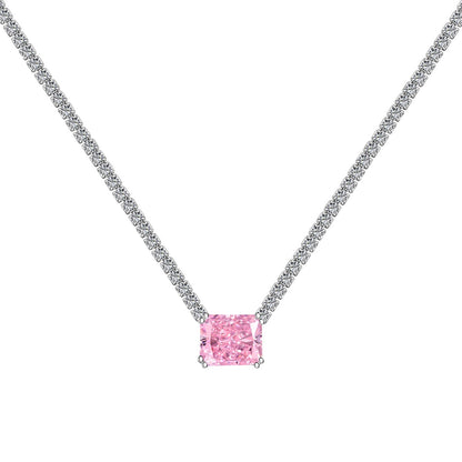 [AURORA]4.0 Carat Elegant Radiant Cut Necklace