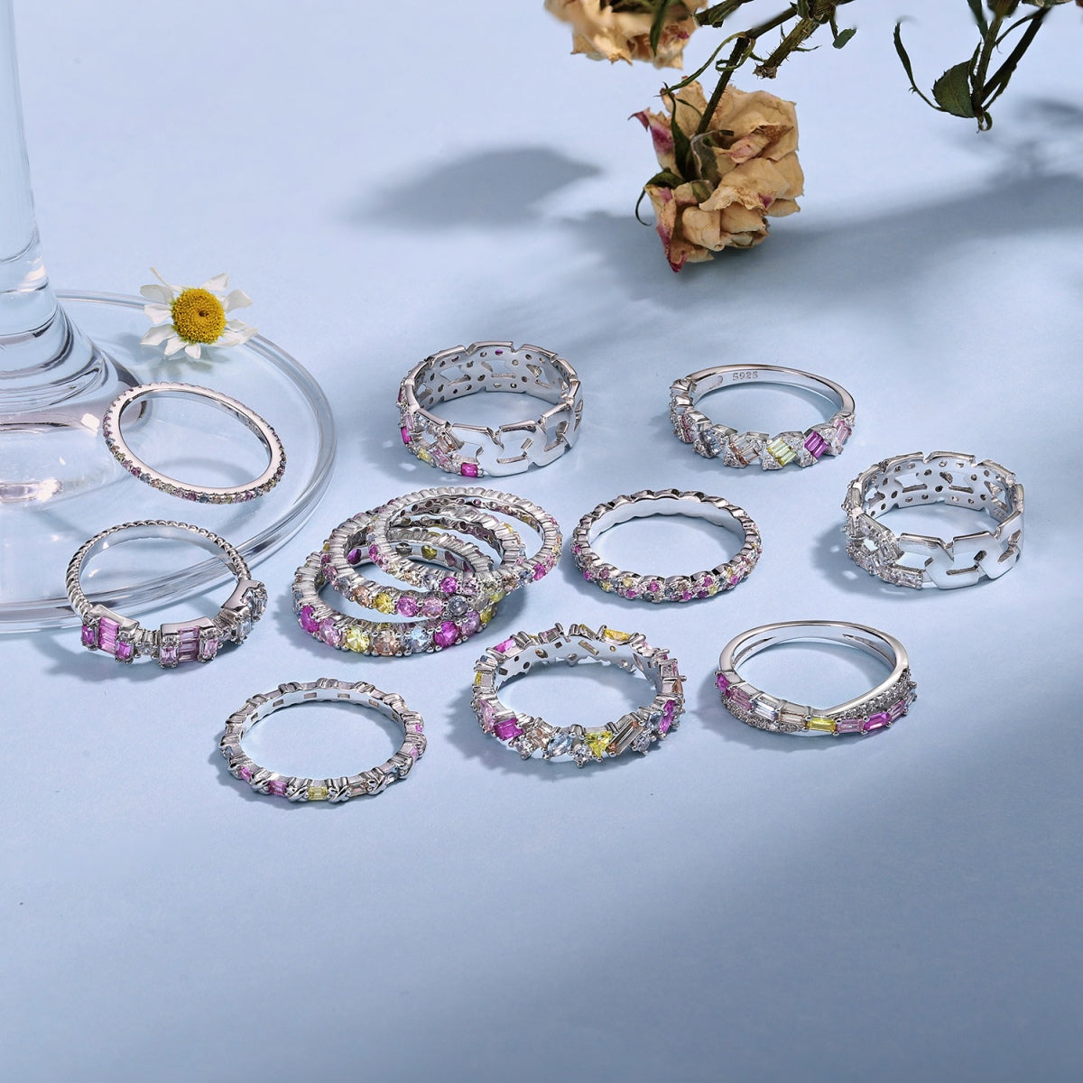 [Aurora]Dainty Ebullient Round Cut Daily Ring