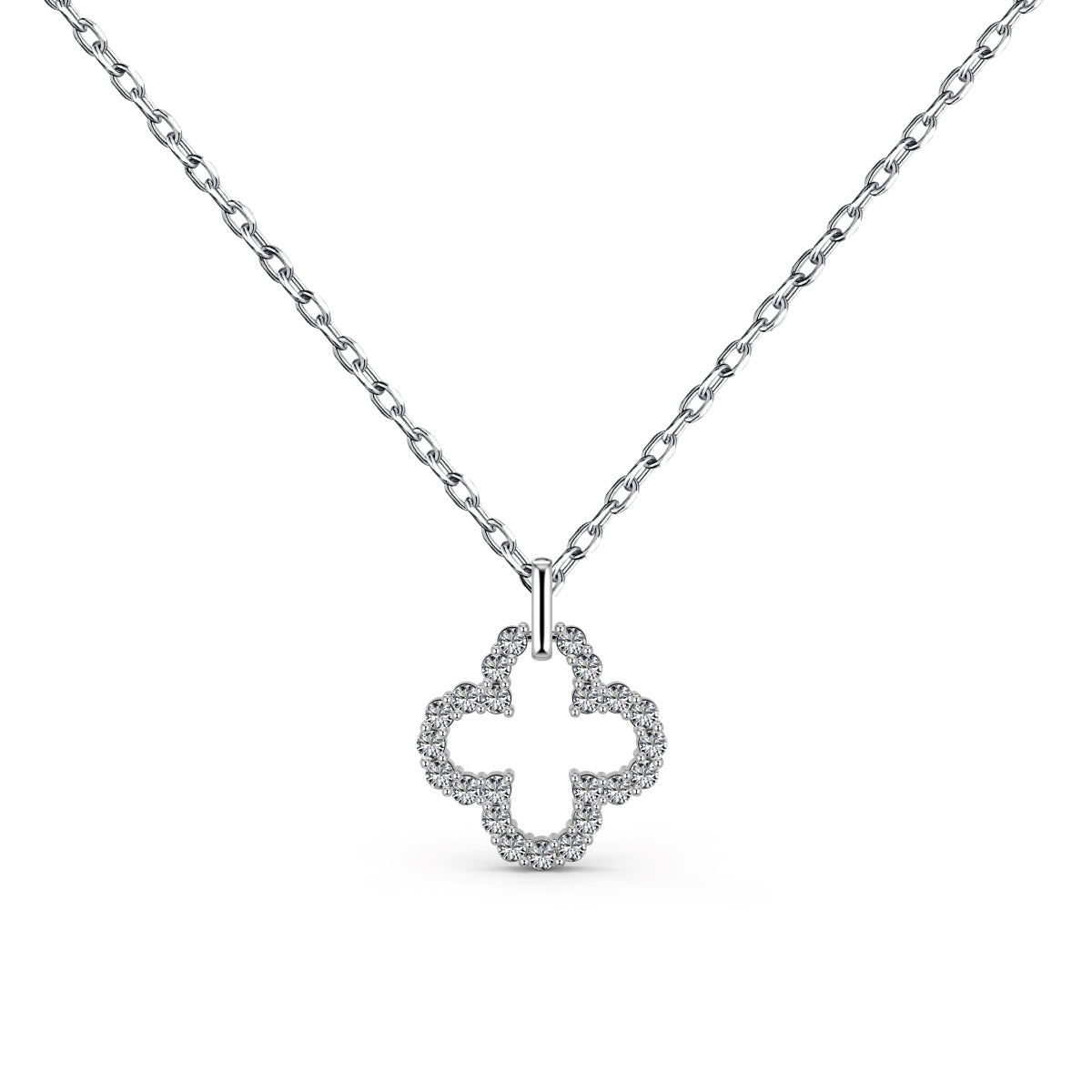 [AURORA] Exquisite Halskette mit vierblättrigem Kleeblatt-Hohldesign