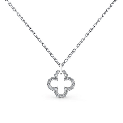 [AURORA] Exquisite Halskette mit vierblättrigem Kleeblatt-Hohldesign