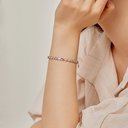 [AURORA] Verziertes buntes Partyarmband in Blumenform
