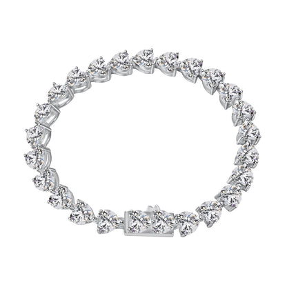 [Aurora]0.75 Carat Elegant Romantic Heart Shape Lover Bracelet