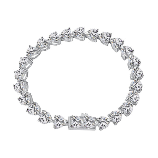 [Aurora]0.75 Carat Elegant Romantic Heart Shape Lover Bracelet