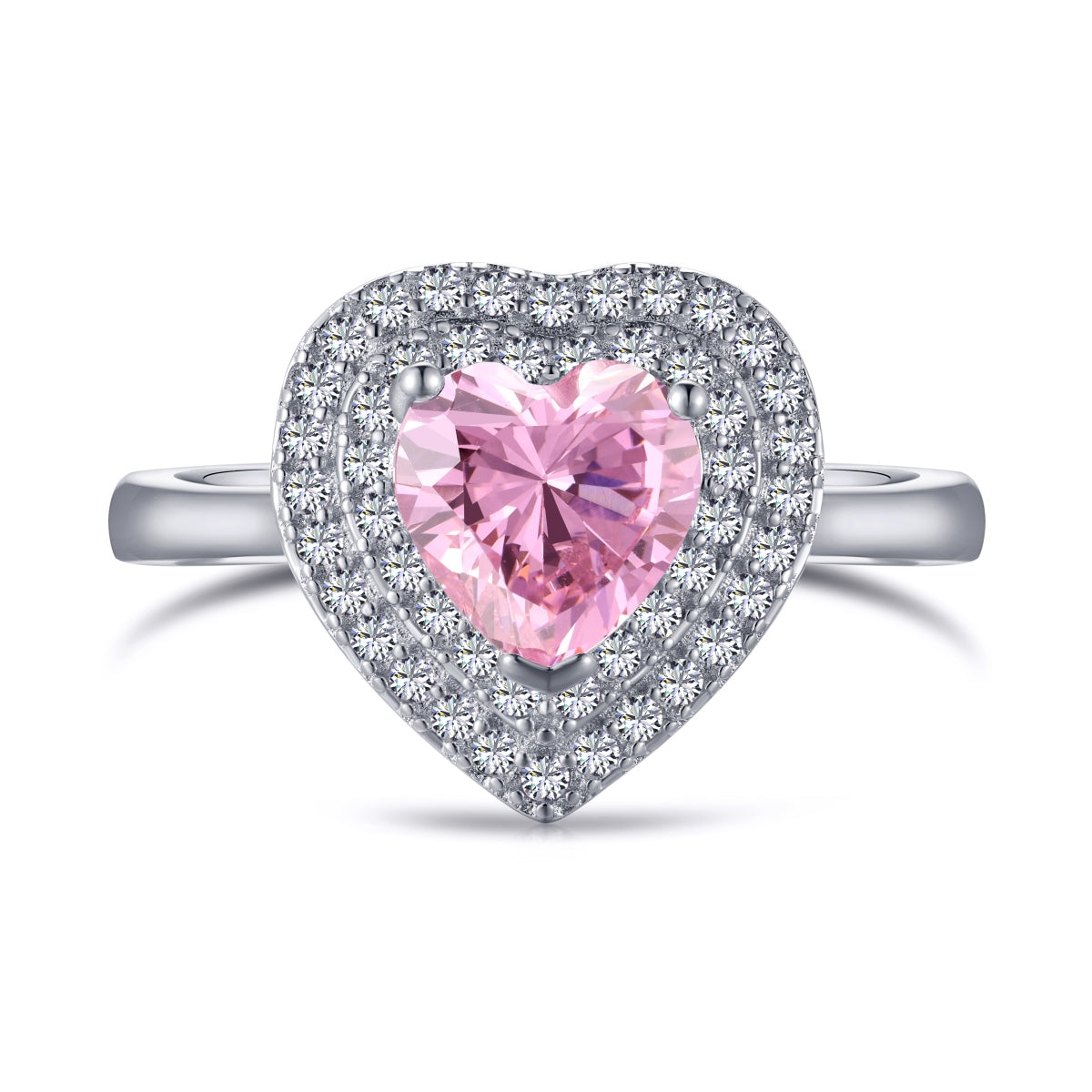 [Aurora]Delicate Ebullient Heart Shape Wedding Ring