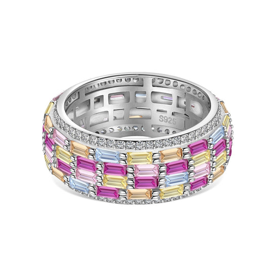 [Aurora]Radiant Colorful Radiant Cut Daily Ring