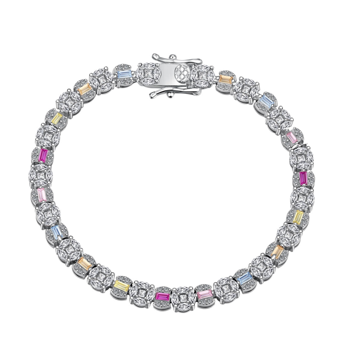[Aurora]Dazzling Radiant Multi Cut Daily Bracelet