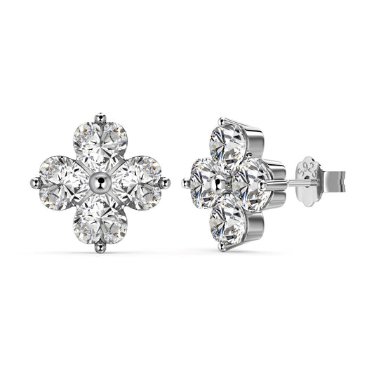 [Aurora]Four-Leaf Clover Ball Earrings