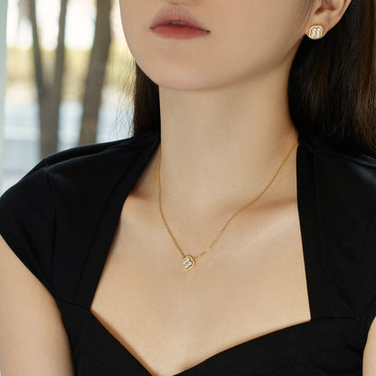 [Aurora]Exquisite Necklace With Four-Leaf Clover Flower Design