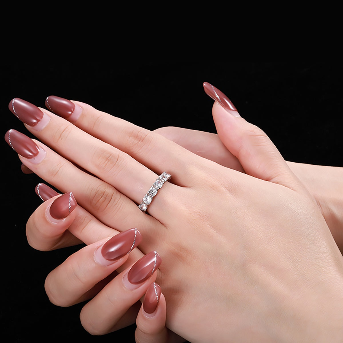 [AURORA]Eternity Round Cut Tennis Ring