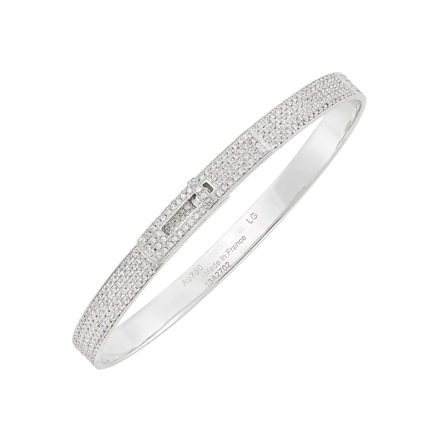[AURORA]HM KELLY BRACELET IN SILVER AND FULL PAVE DIAMOND
