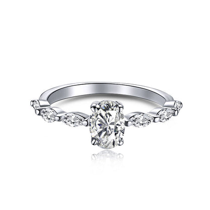 [Aurora]0.75 Carat Luxurious Vibrant Elongated Cushion Cut Daily Ring