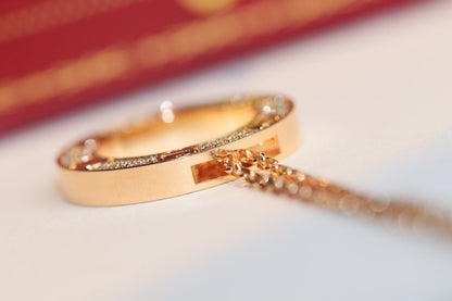 [Aurora]LOVE NECKLACE ADJUSTABLE ROSE GOLD