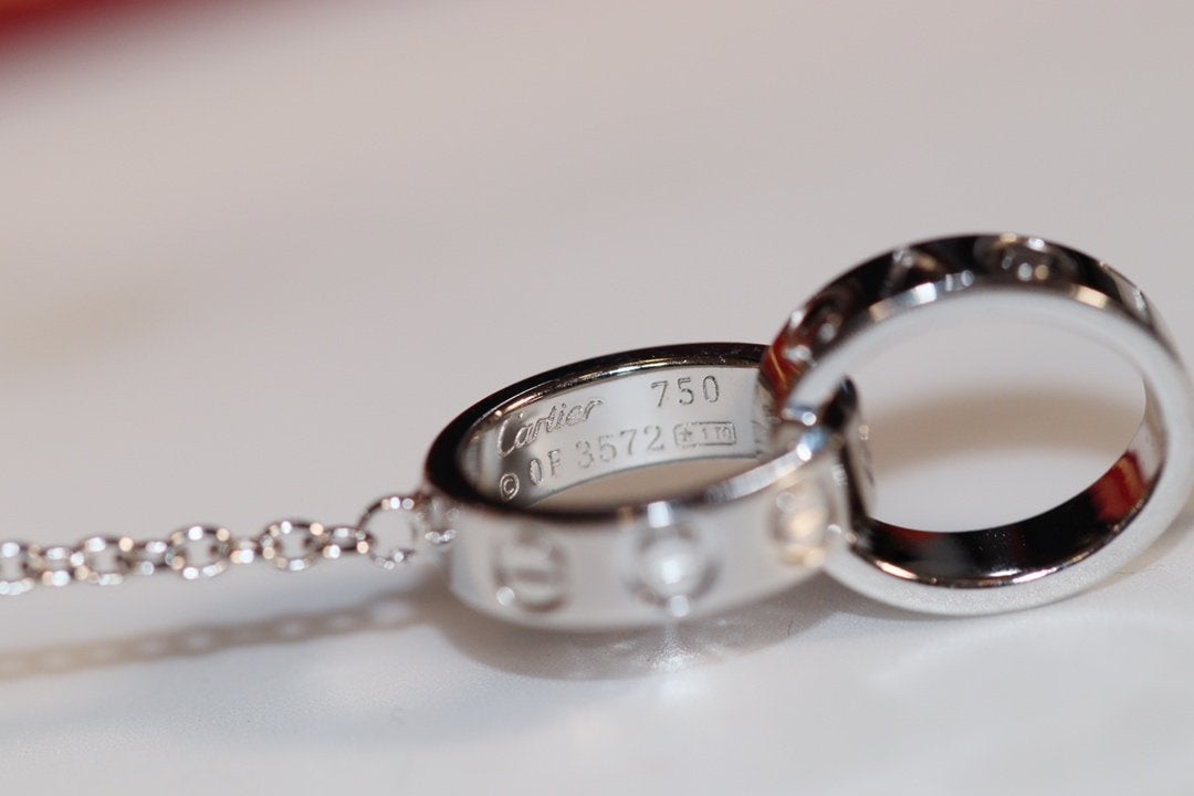 [Aurora]LOVE NECKLACE PINK GOLD AND SILVER