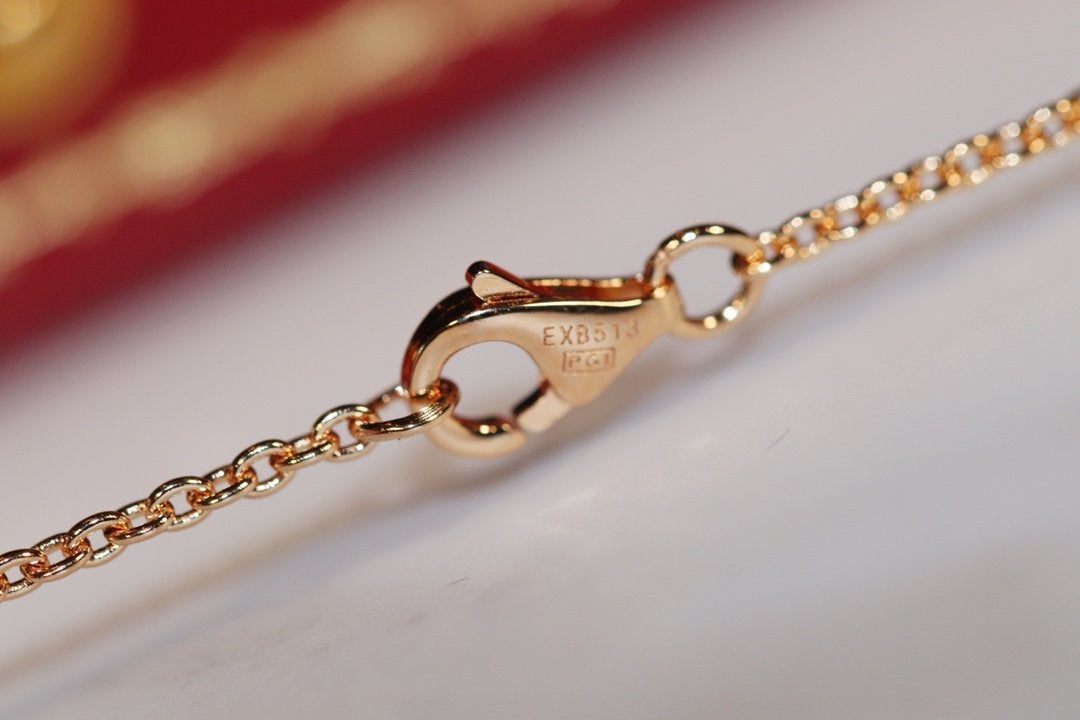 [Aurora]LOVE NECKLACE PINK GOLD AND SILVER